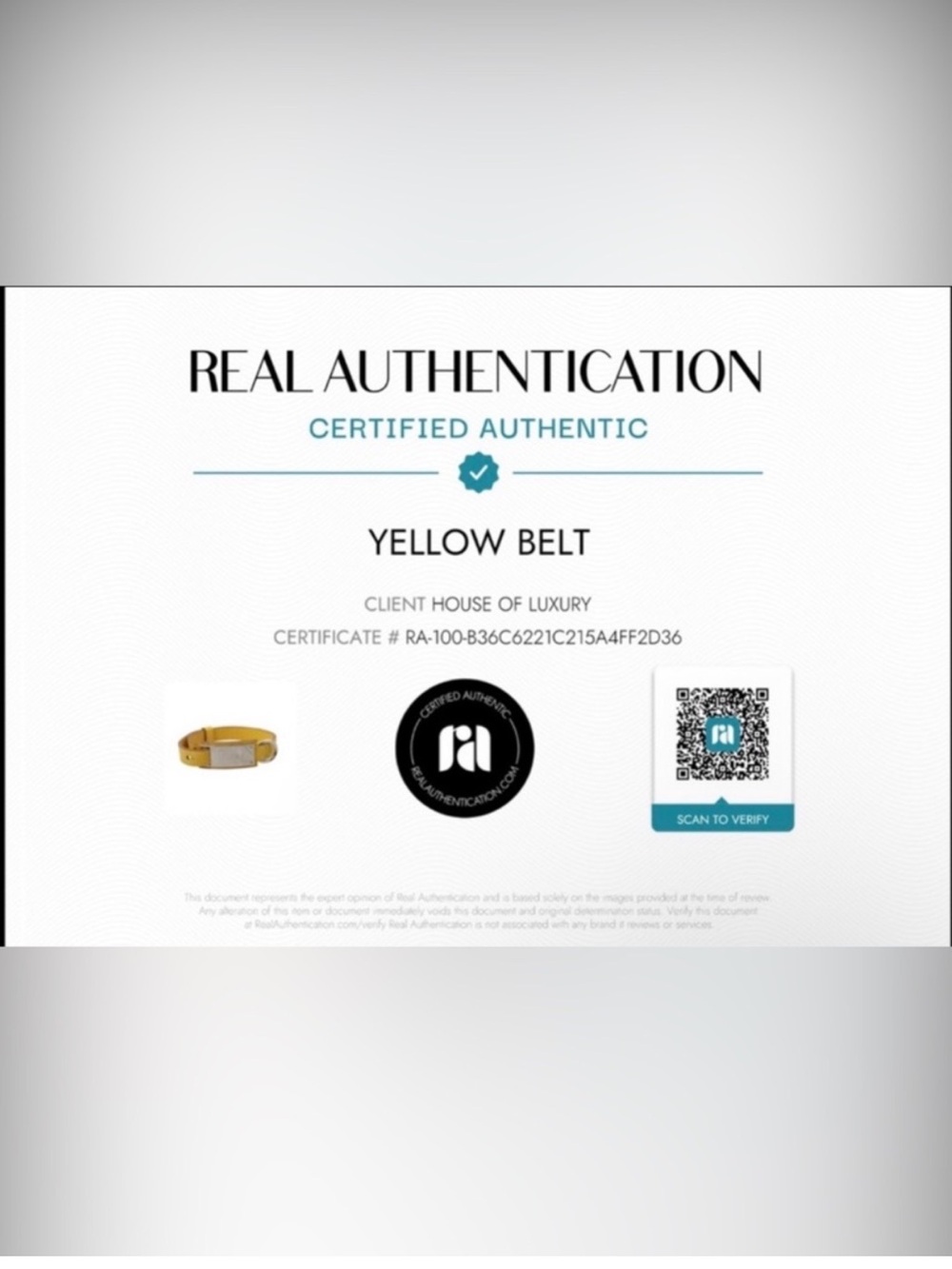 Hermès Yellow Epsom Leather Collar/ Bracelet PM | Palladium COA Authenticated - Picture 10 of 10